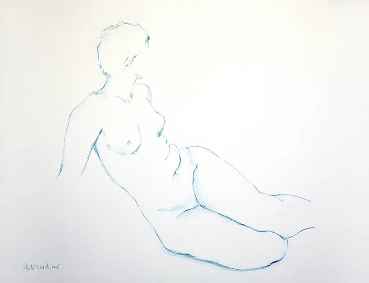 Evasion, crayon 80 x 65 cm, de Maïté Duval