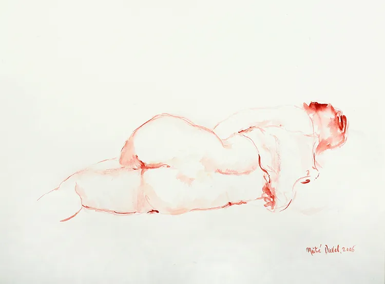 Ontspanning, gouache 50 x 60 cm, de Maïté Duval