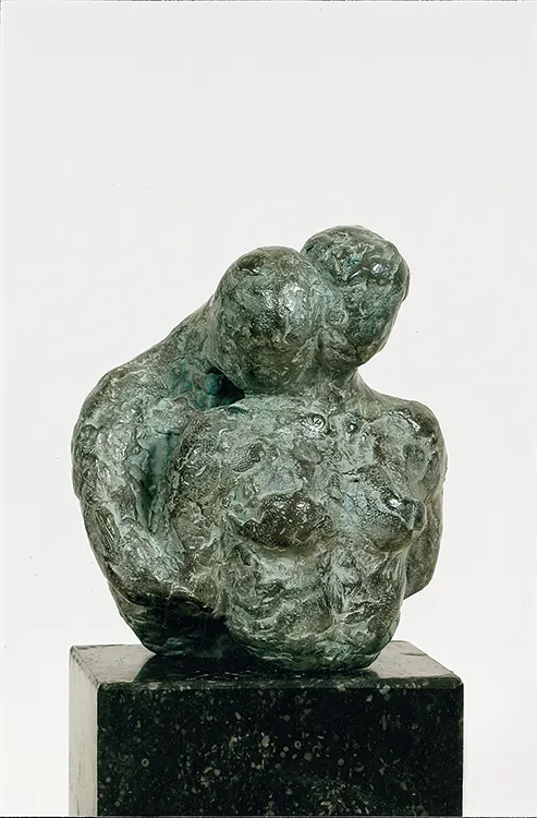 Le baiser, brons 10 cm, door Maïté Duval