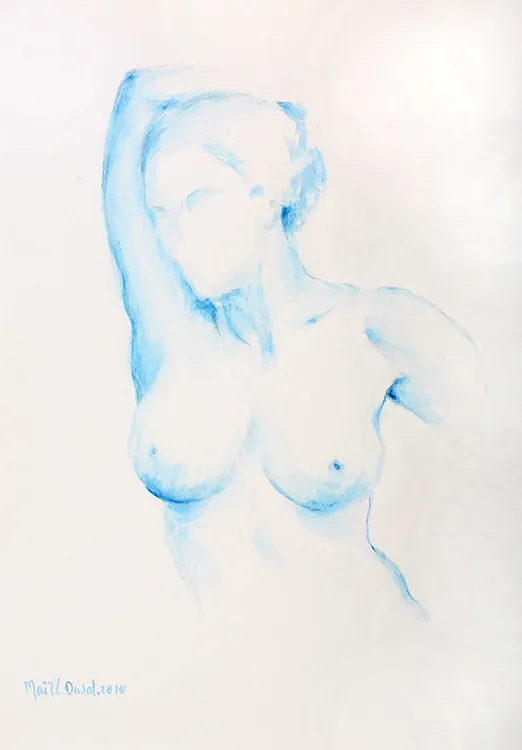 Ontwaken, gouache 60 x 50 cm, de Maïté Duval