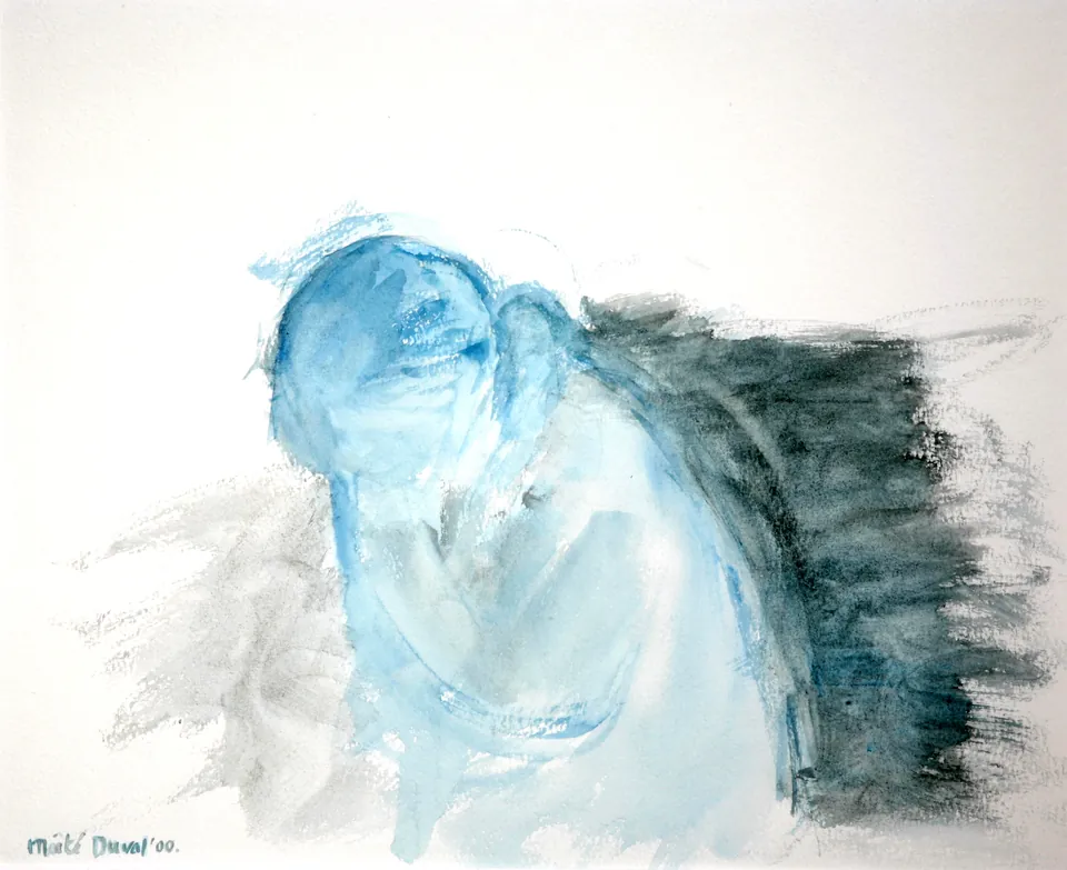 Verdriet, gouache 50 x 60 cm, door Maïté Duval