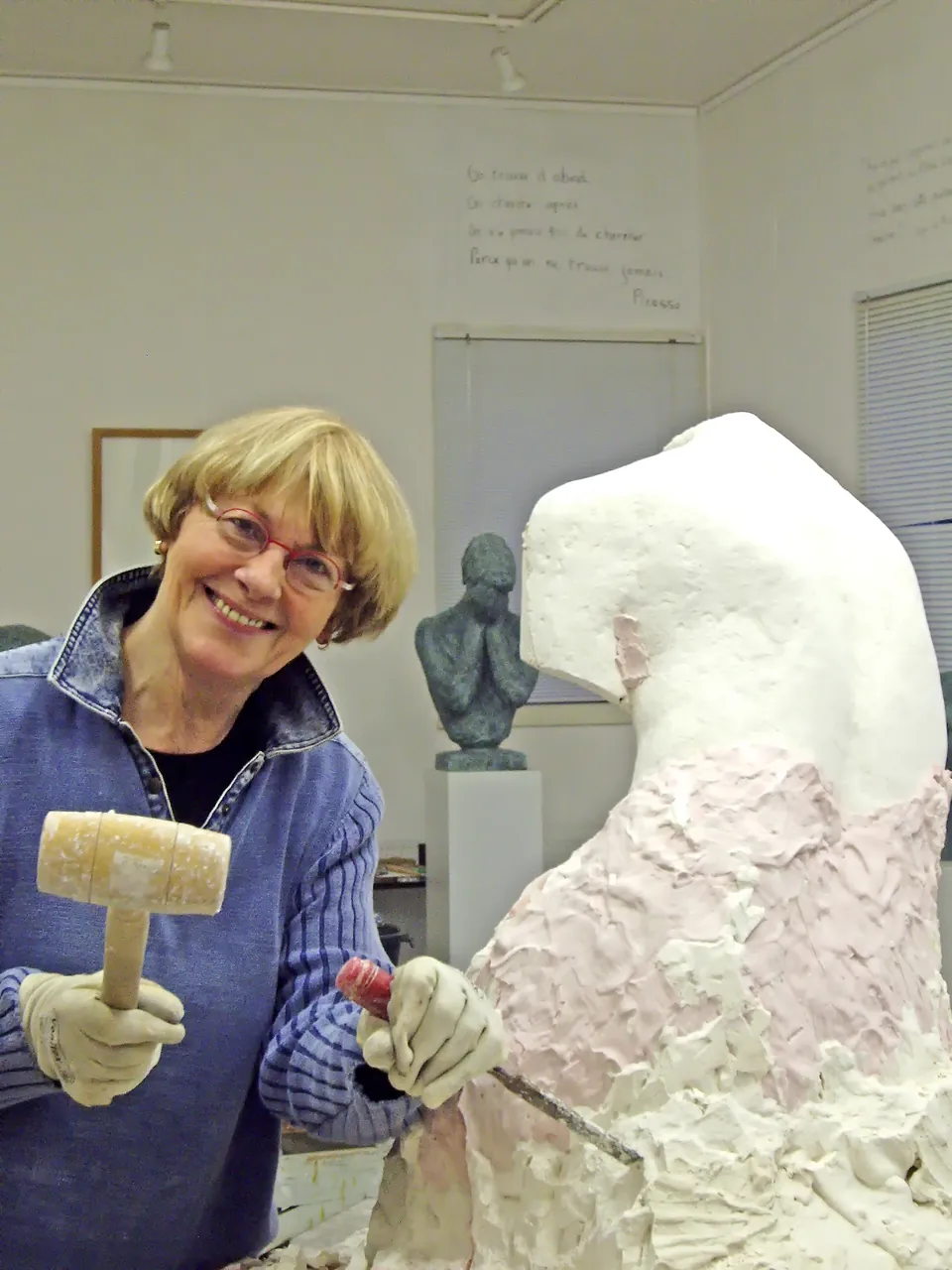 Maïté Duval in haar atelier